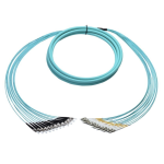 [TCM-BLCFC12M4-30] Tconnect Plenum Breakout 12 Fiber LC-FC Multimode 50/125μm (OM4) 30m